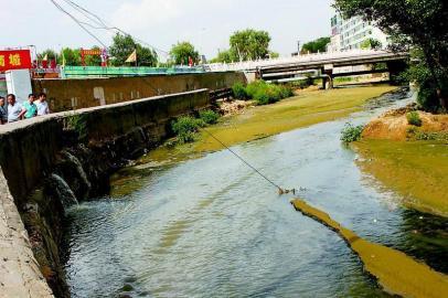 文安巷两旁小区和居民生活污水直排榆阳河 霍海澎摄