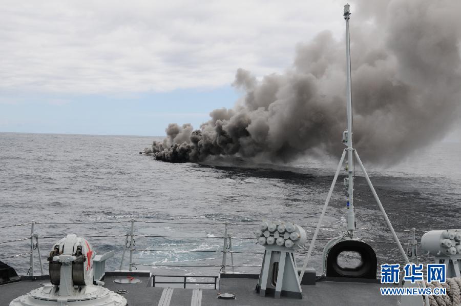 中俄海上联合军演实战演习阶段全面展开