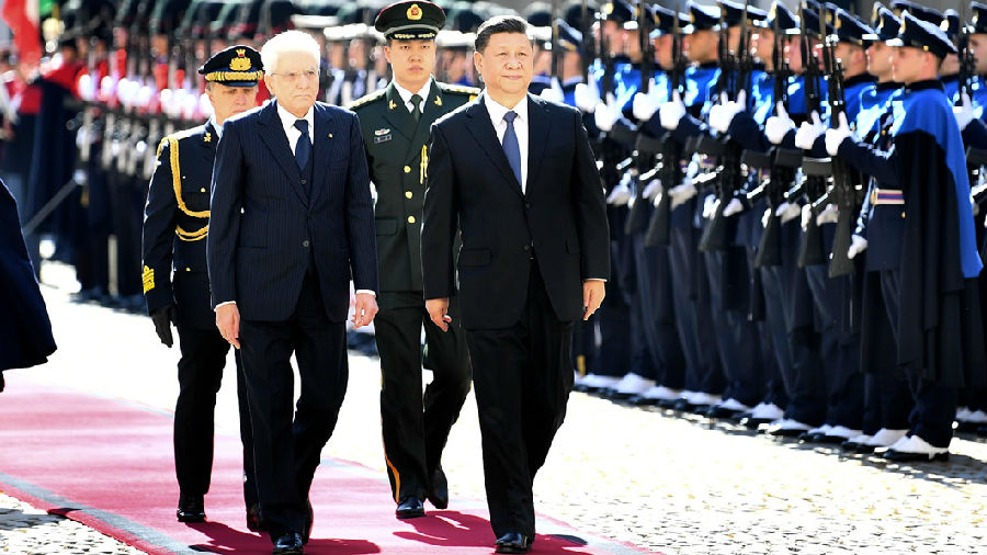 礼兵马队！意大利欢迎仪式来了