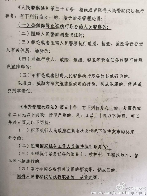 处罚书上签脏话 男子被深圳交警行政拘留3日▏