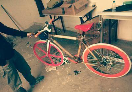 竹子自行车走红 小伙有竹子情节手表都是竹子