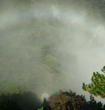 <em>黄山出现双佛光</em>内蓝外红 游客被感动得哭(组图