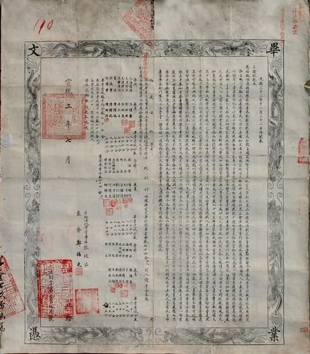  清代毕业证曝光 (组图):慈禧太后亲自颁发?还附