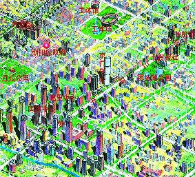 地图学家完成北京第一张人工手绘彩色鸟瞰图