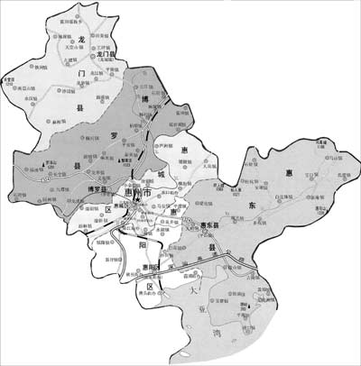 惠州市行政区划图