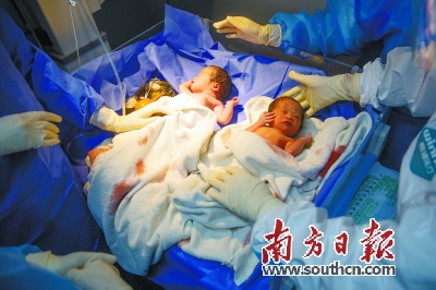 高危产妇平安诞下双胞胎 广州市荔湾区封闭区内(图1)