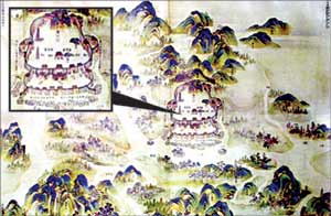 方网:海珠石公园飘然浮于珠江 清代广州地图凸