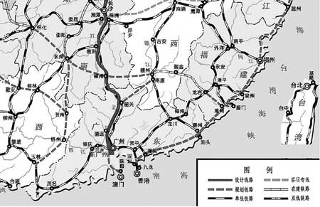 广东省铁路建设规划图.