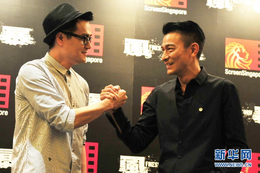 刘德华新加坡出席电影《风暴》记者会