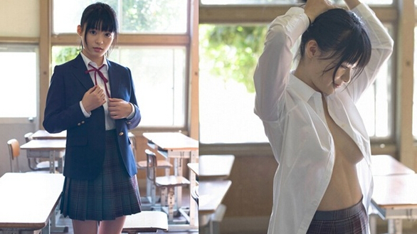 日本96年制服美少女教室换衣 清纯中带性感