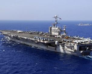  美航母被包围 (组图)还以受害人姿态倒打中国一