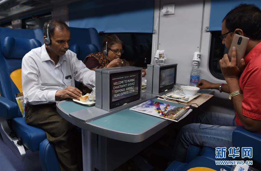 印度新开豪华高铁线路 有wifi、能玩游戏