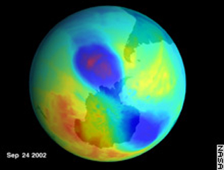 南方网:南极臭氧空洞大变形:旋涡到变形虫