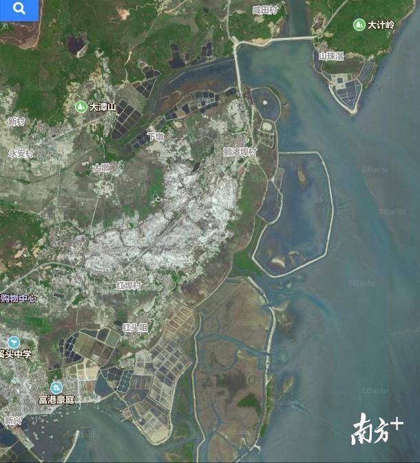 "广东海陵港"卫星图拍摄的具体位置,为阳江市阳西县溪头镇沿海一带.