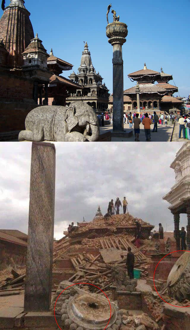 尼泊尔地震致12座文化遗产建筑损毁盘点被毁遗迹