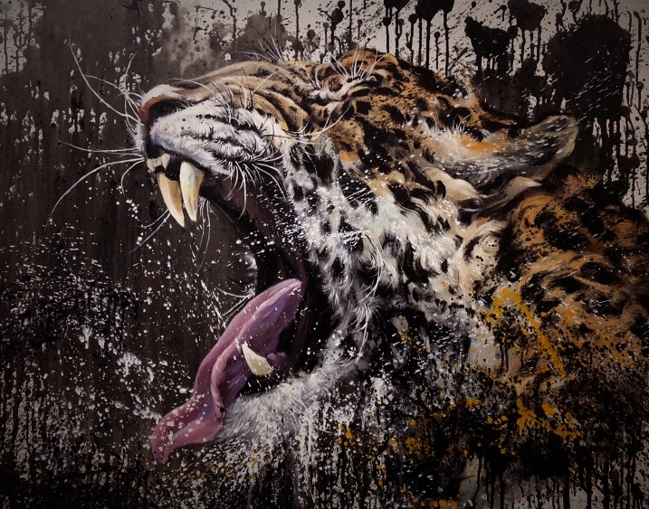 广州90后泼墨画家泼出"动物世界"走红网络,引千万人围观