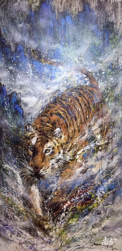 广州90后泼墨画家泼出"动物世界"走红网络,引千万人围观